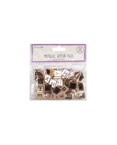 Dovecraft Essentials Premium Wooden Letters - Gold Rose