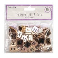 Dovecraft Essentials Premium Wooden Letters - Gold Rose