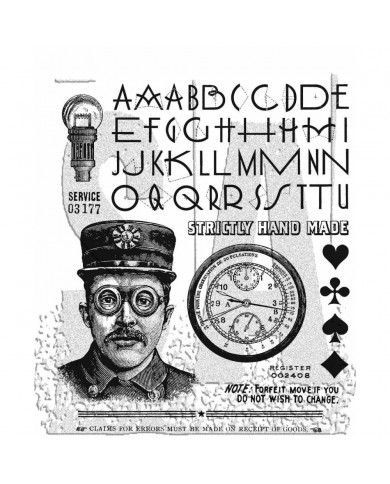 Sello de Caucho Tim Holtz Cling Stamps 7"X8.5" The Inspector