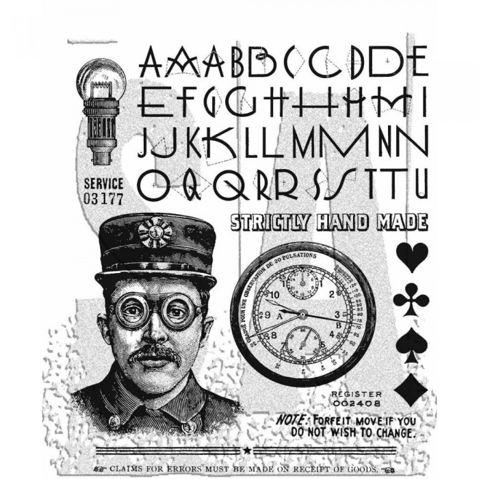 Sello de Caucho Tim Holtz Cling Stamps 7"X8.5" The Inspector