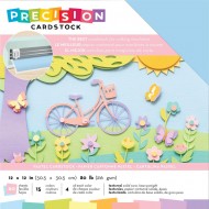 Precision Cardstock Pack American Crafts  80lb 12"X12" 60/Pkg 354129