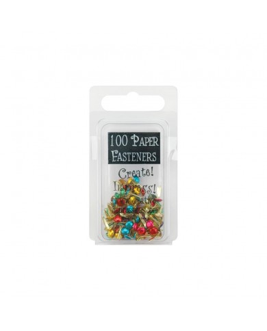 Mini Metal Paper Fasteners Creative Impressions  3mm 100/Pkg