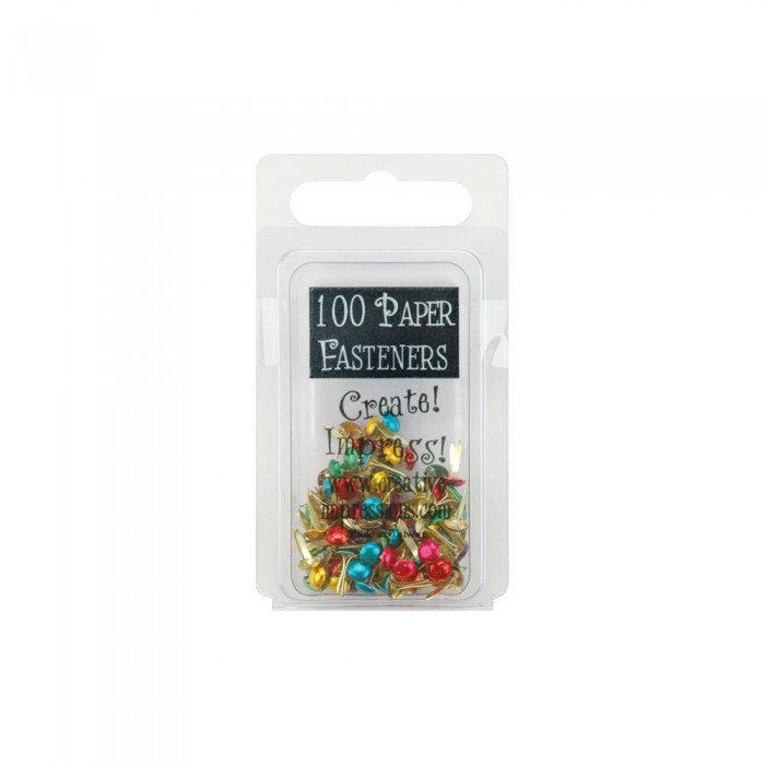 Mini Metal Paper Fasteners Creative Impressions  3mm 100/Pkg