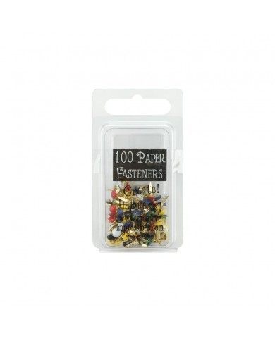 Creative Impressions Mini Metal Primary Paper Fasteners 3mm 100/Pkg