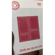 Troquel marcos postales combiando x4 Scrapdona