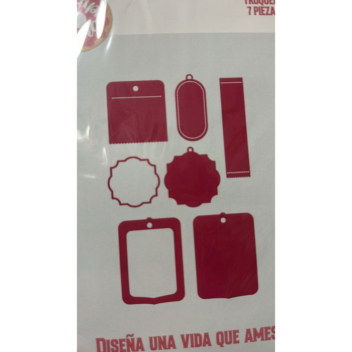 Troquel etiquetas diferente diseños Scrapdona