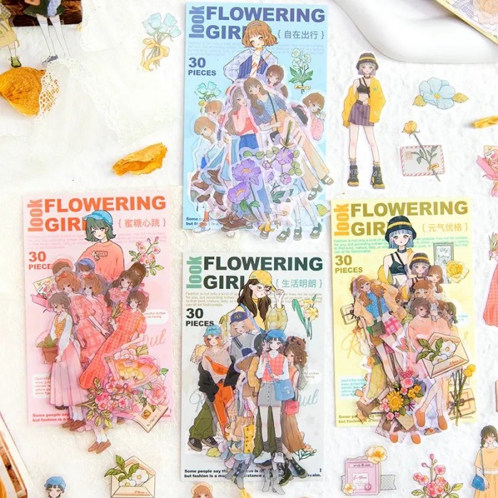 Pegatinas girls pet por 30 unidades nro68 Flowering Girls