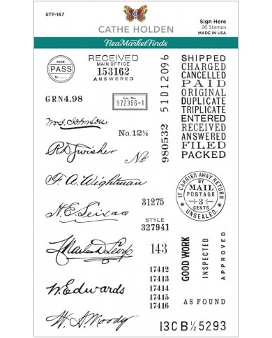 CLEAR STAMP SET FROM THE FLEA MARKET FINDS COLLECTION BY CATHE HOLDEN