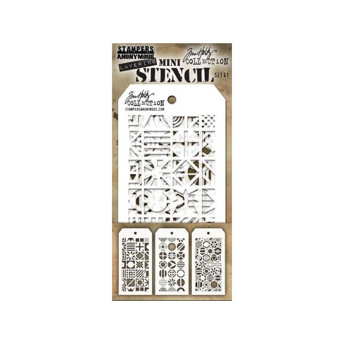 TIM HOLTZ MINI STENCIL SET NR 41