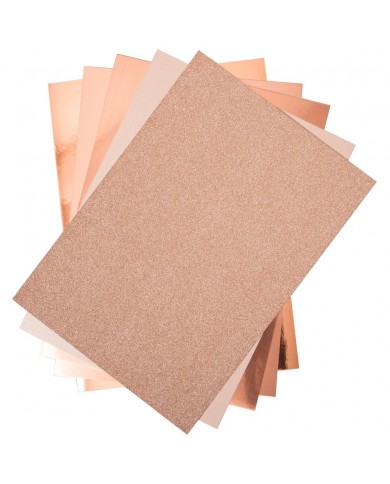 Sizzix Surfacez Opulent Cardstock Pack 8"X11.5" 50/Pkg Rose Gold