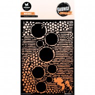 Stencil Studio Light Grunge 15x21cmts  Nr. 258, Cardboard & Circles
