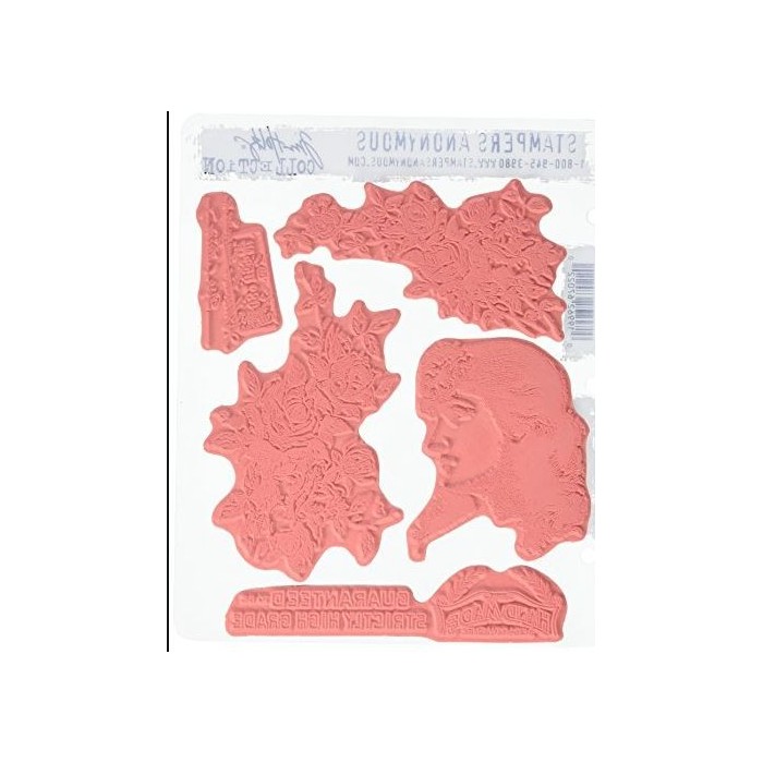 Tim Holtz  Cling Mount Stamps - LADY ROSE CMS 255