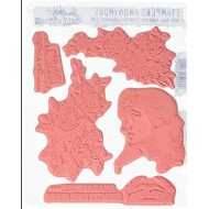 Tim Holtz  Cling Mount Stamps - LADY ROSE CMS 255