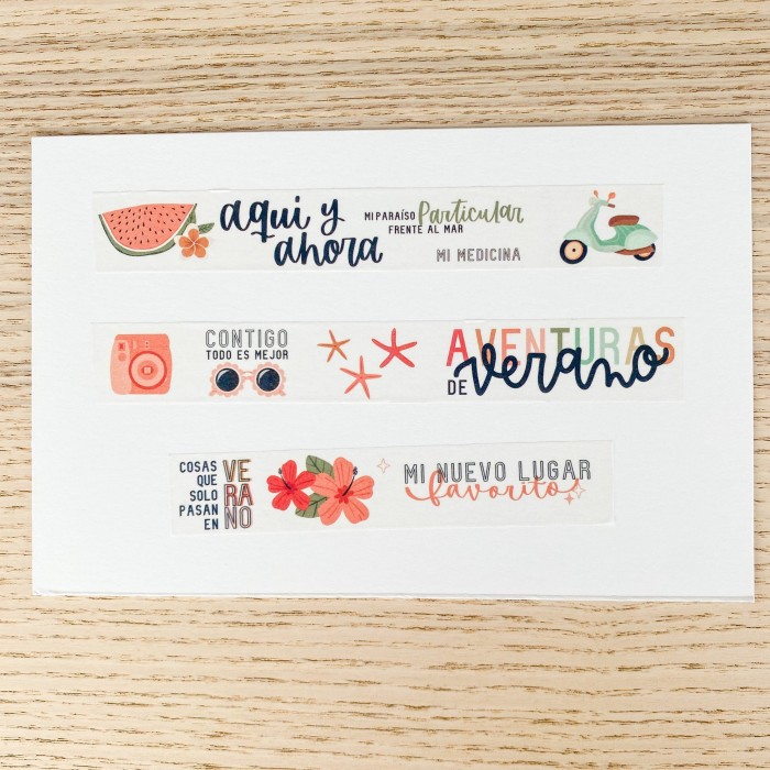 Washi tape Lettering Castellano de Mintopía