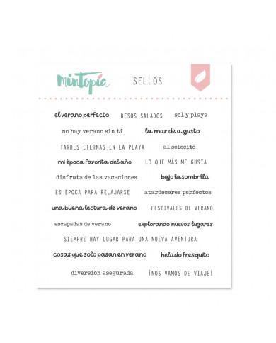 Sello Frases de verano CASTELLANO Pensacola de Mintopía