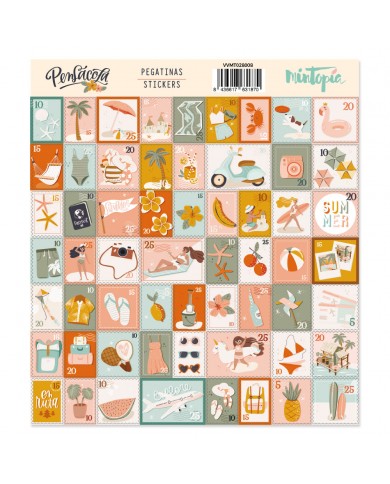 Pegatinas sellos postales Pensacola de Mintopía