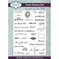 Sellos Creative Expressions 6"X8" Clear Stamp Set By Sam Poole Dates From The Past Part 2