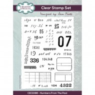 Sellos Creative Expressions 6"X8" Clear Stamp Set By Sam Poole Numbers From The Past CEC1086