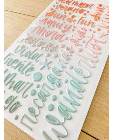 Pegatinas puffy frases Pensacola de Mintopía  VVMT028007