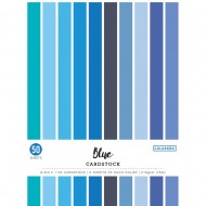 Colorbok 78lb Smooth Cardstock 8.5"X11" 50/Pkg Blues, 5 Colors/10 Each