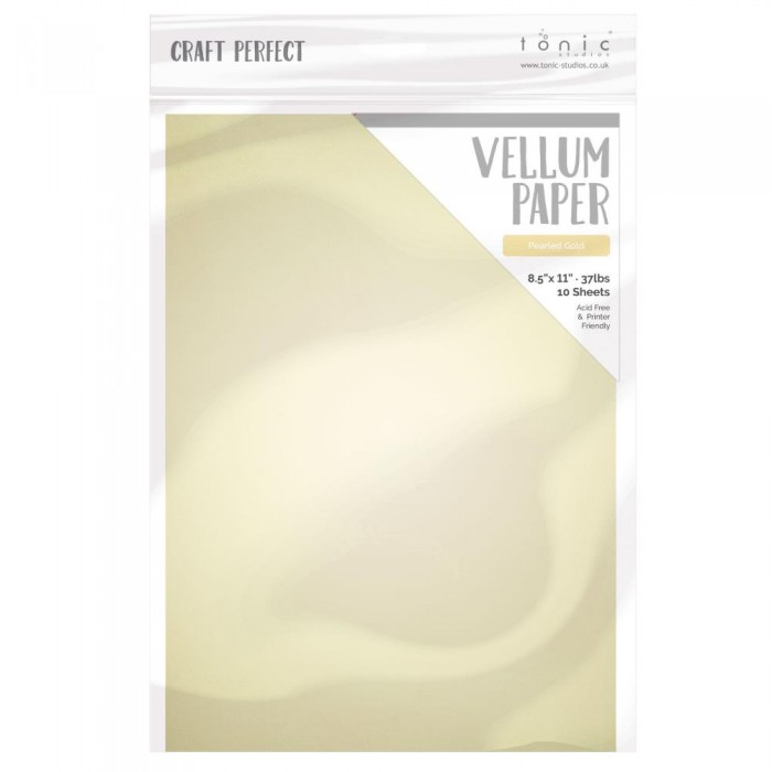 Craft Perfect Vellum Paper 8.5"X11" 10/Pkg Oro Perlado.