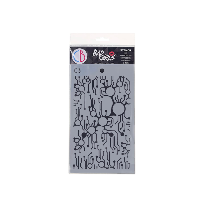 Ciao Bella Bad Girls Texture Stencil 5"X8" Metro