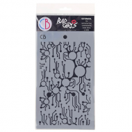 Ciao Bella Bad Girls Texture Stencil 5"X8" Metro