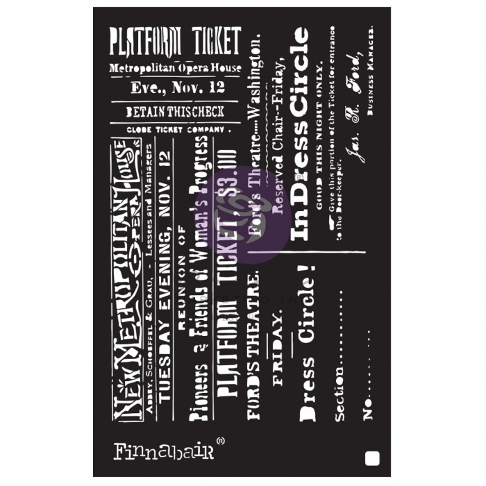 Finnabair Stencil 15x23 cmts - THEATER NG-ELEMENTALS