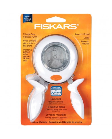 Fiskars Squeeze Punch X-Large SQXL 7414 Round 'n Round, 2"