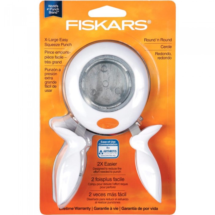 Fiskars Squeeze Punch X-Large SQXL 7414 Round 'n Round, 2"