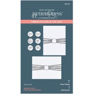 PRESS PLATE & DIE SET  SEALED CORD & FAUX SEAL SENTIMENTS  (BetterPress)
