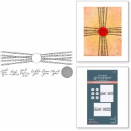 PRESS PLATE & DIE SET  SEALED CORD & FAUX SEAL SENTIMENTS  (BetterPress)