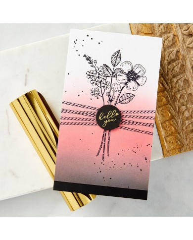 PRESS PLATE & DIE SET  SEALED CORD & FAUX SEAL SENTIMENTS  (BetterPress)