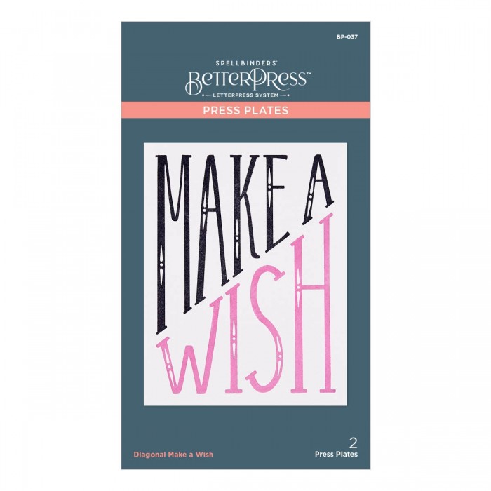PRESS PLATE  DIAGONAL MAKE A WISH (BetterPress)