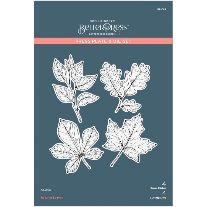 PRESS PLATE & DIE SET AUTUMN LEAVES (BetterPress)