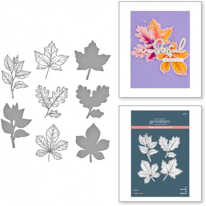 PRESS PLATE & DIE SET AUTUMN LEAVES (BetterPress)