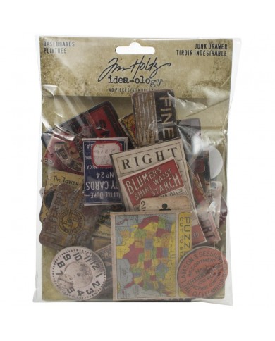 Idea-Ology Chipboard Baseboards 40/Pkg Tim Holtz TH94044