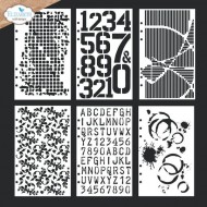 Set de Stencil x 6 Elizabeth Craft Stencils PLANNER ST-STENCILS