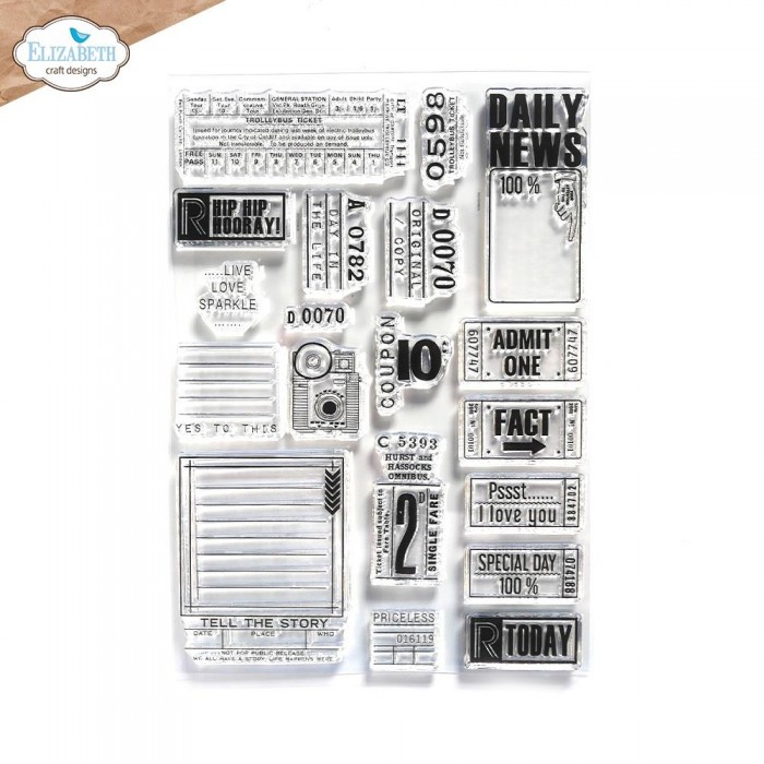 Sellos Elizabeth Craft Clear Stamps Tickets ECCS314
