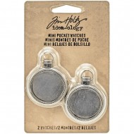 Metal Mini Pocket Watch Frames Idea-Ology  2/Pkg Tim Holtz TH93274