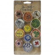 Metal Adornments 12/Pkg Vintage Flair Tim Holtz TH94027