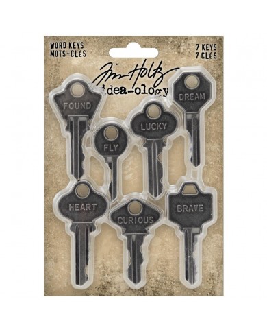 Metal Word Keys 7/Pkg Tim Holtz TH94245