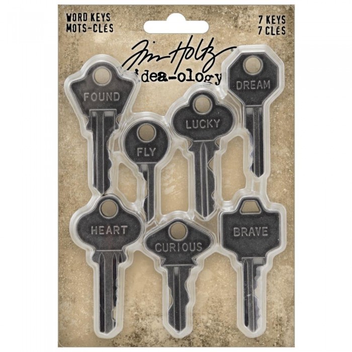 Metal Word Keys 7/Pkg Tim Holtz TH94245