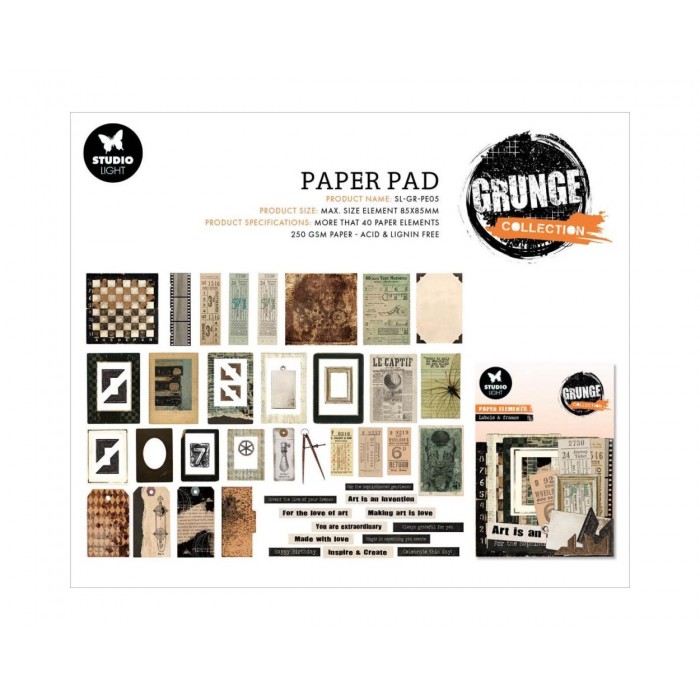 Studio Light Grunge Paper Elements Nr. 05, Tickets, Labels & Frames SLGRPE05