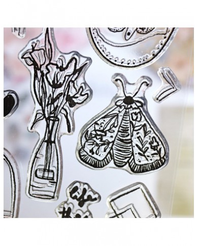 Set de sellos Life the moment para Art Journal, de Vero Ilustrada