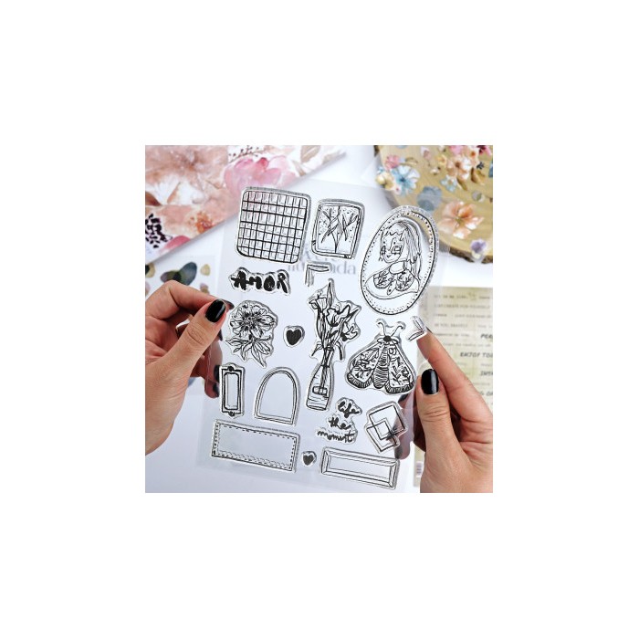 Set de sellos Life the moment para Art Journal, de Vero Ilustrada