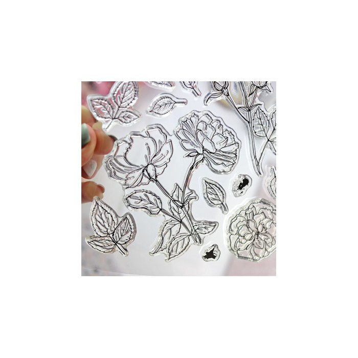 Set de sellos Camelias de Alúa Cid