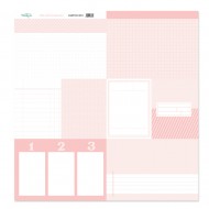 Papel 12x12 de tarjeta rosa claro Back To Basics