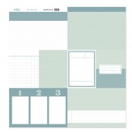 Papel 12x12 de tarjeta teal Back To Basics
