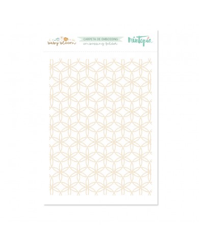 Carpeta de embossing 6"x8" fondo geométrico Baby Bloom de Mintopía
